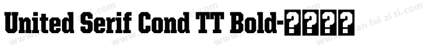 United Serif Cond TT Bold字体转换